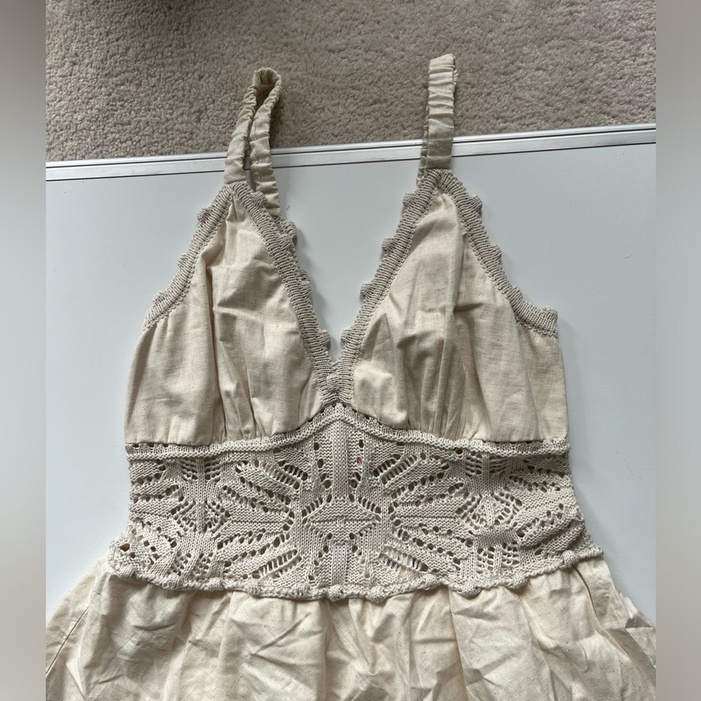 NWT Cecilia Prado Cream Lace ruffle Dress by Anthropologie - Picture 5 of 12